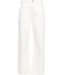 Claudie Pierlot Halbhohe Straight-Leg-Jeans Nude