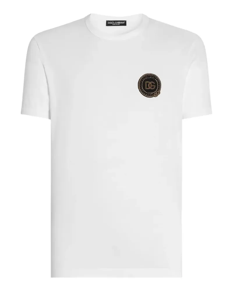 Dolce & Gabbana T-Shirt mit Patch - Weiß Weiß