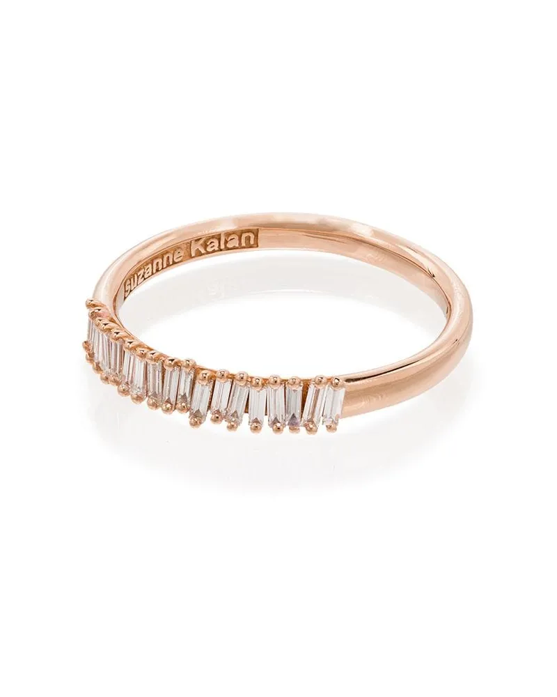 Suzanne Kalan 18kt 'Half Eternity' Rotgoldring mit Diamanten - Rosa Rosa