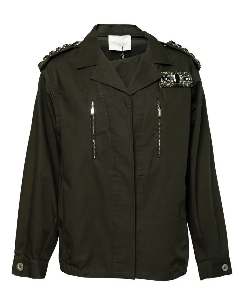 Amen Jeansjacke mit Kristallen - Grün Grün