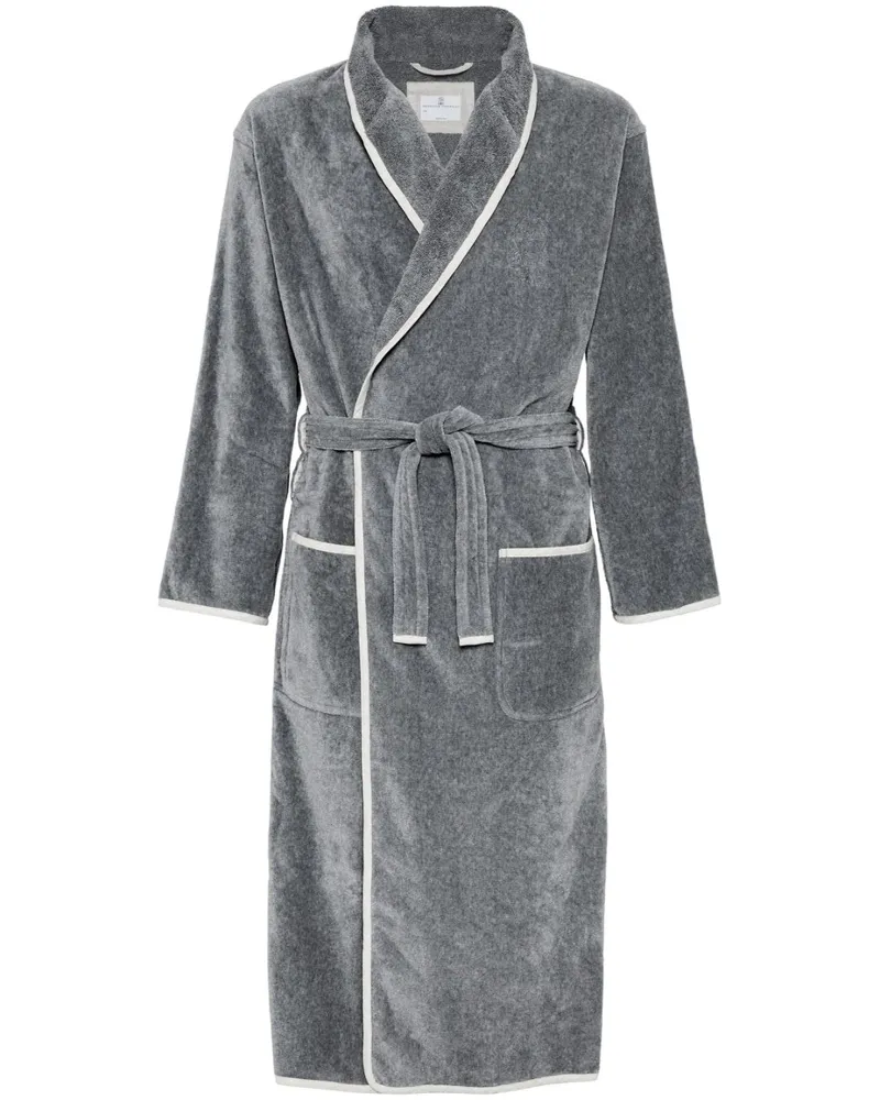 Brunello Cucinelli Bademantel mit Logo-Stickerei - Grau Grau