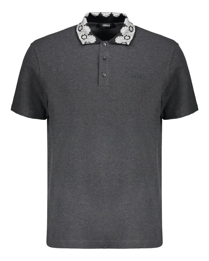 Versace Klassisches Poloshirt - Grau Grau