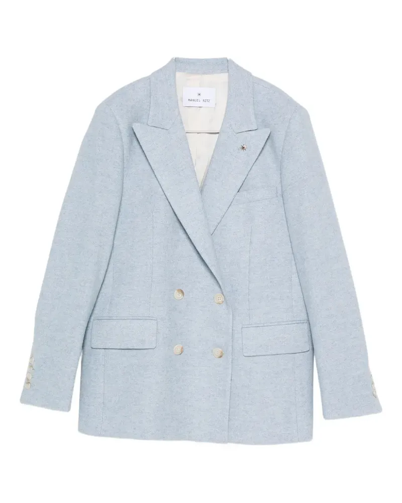 Manuel Ritz chevron blazer - Blau Blau
