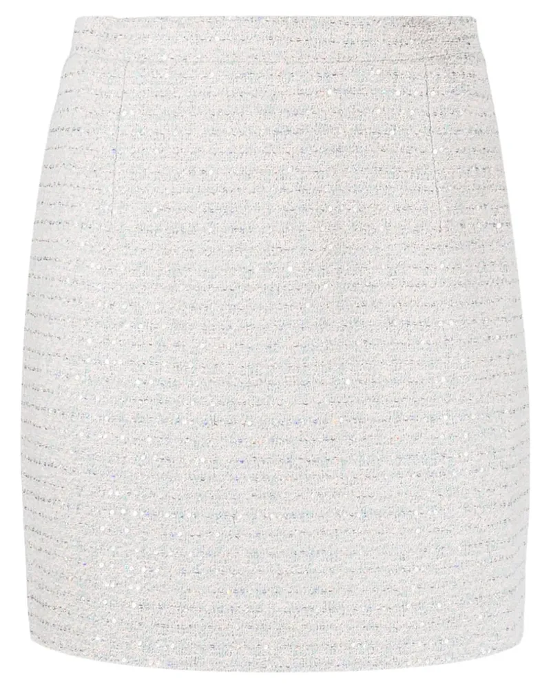 Alessandra Rich Minirock mit Pailletten - Blau Blau