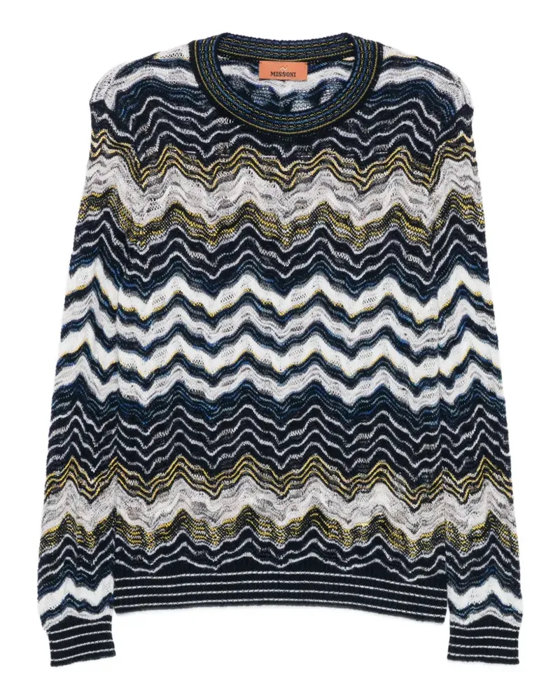 Missoni Pullover mit Zickzackmuster - Blau Blau