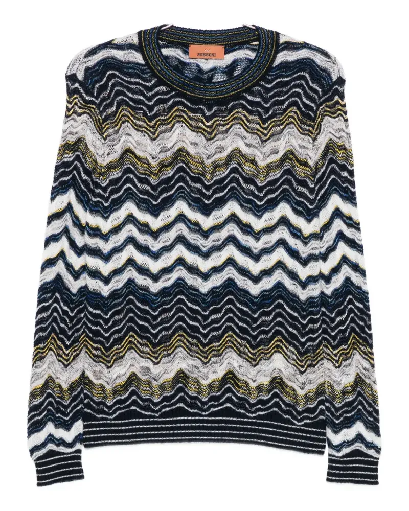 Missoni zigzag-knit sweater - Blau Blau