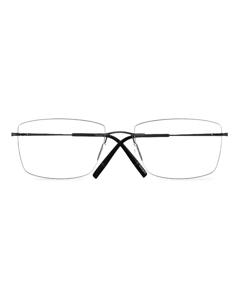 Silhouette rimless rectangle-frame glasses - Schwarz Schwarz