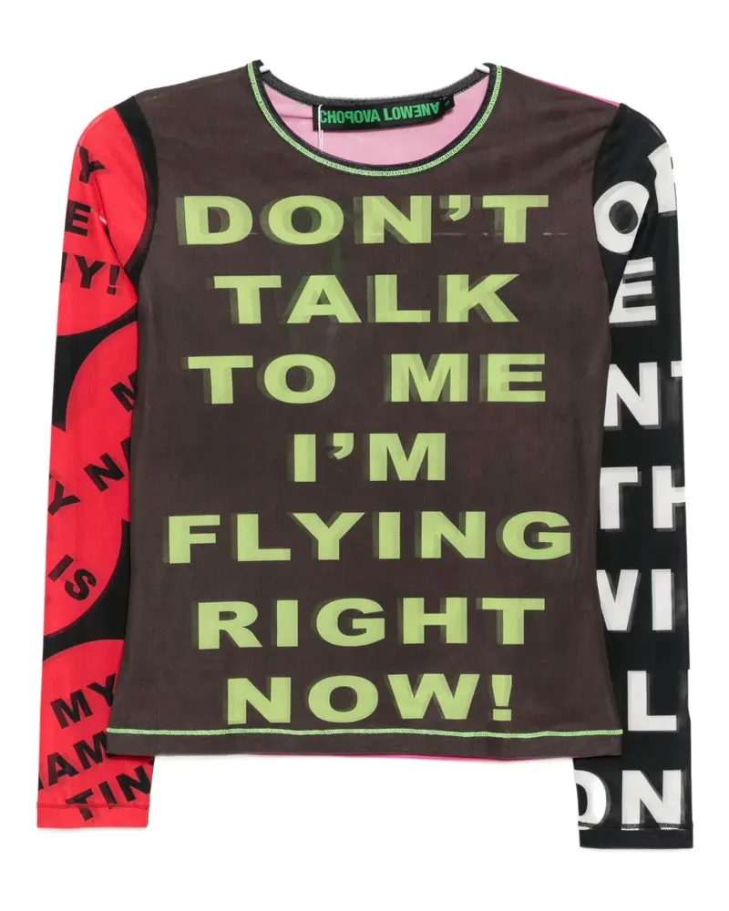 CHOPOVA LOWENA Tanktop mit Slogan-Print - Schwarz Schwarz