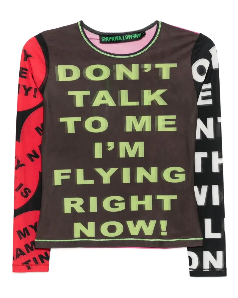 CHOPOVA LOWENA Tanktop mit Slogan-Print - Schwarz Schwarz