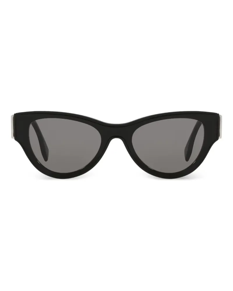 Fendi logo-temple cat-eye sunglasses - Schwarz Schwarz