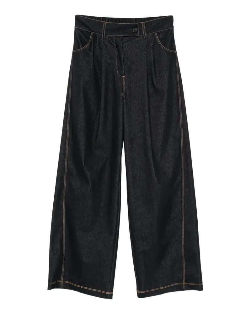 Max Mara Sarta Jeans mit Falten - Blau Blau