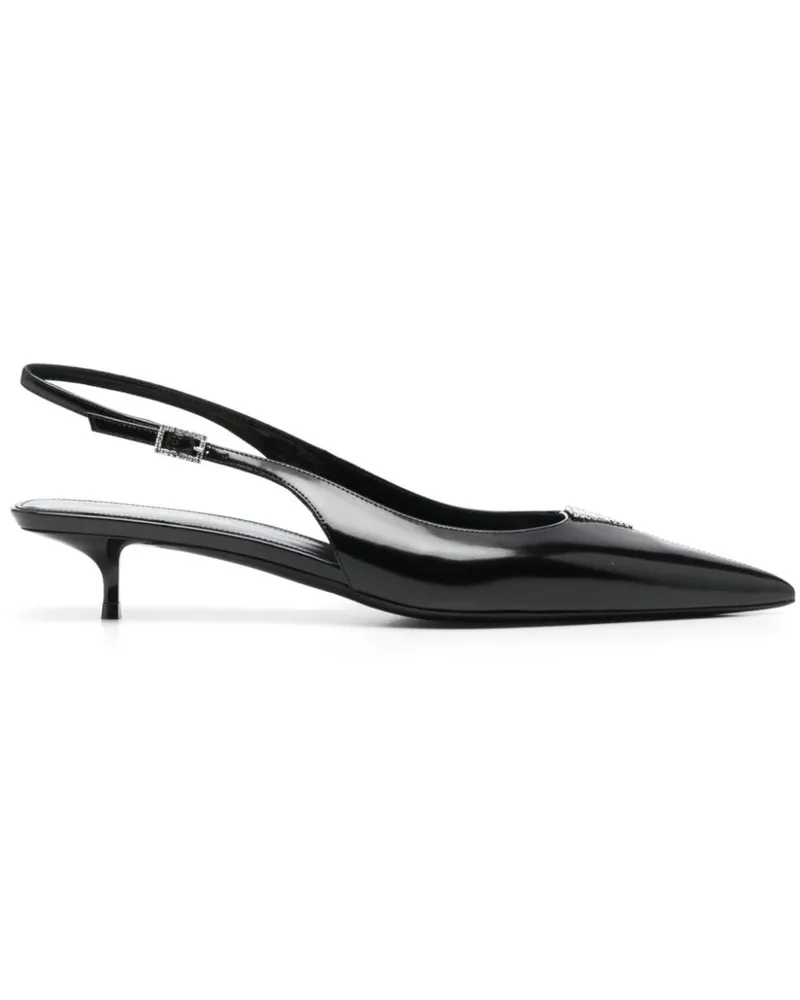 Saint Laurent Pumps mit Strass - Schwarz Schwarz