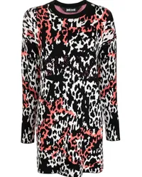 Just Cavalli Minikleid mit Leoparden-Jacquardmuster Schwarz