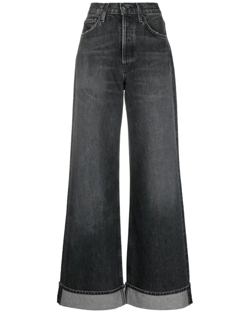 AGOLDE Jeans mit weitem Bein - Schwarz Schwarz