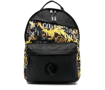 Rucksack mit Barockmuster - Schwarz