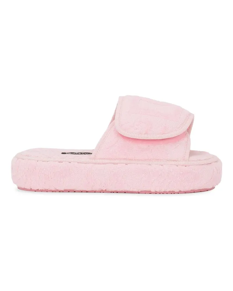 Dolce & Gabbana Slipper mit Logo-Stickerei - Rosa Rosa