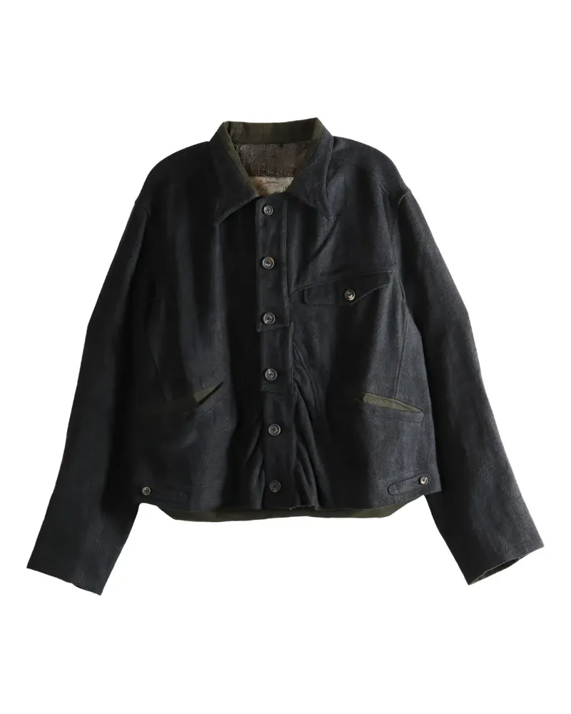 Ziggy Chen buttoned patch-pocket jacket - Grau Grau