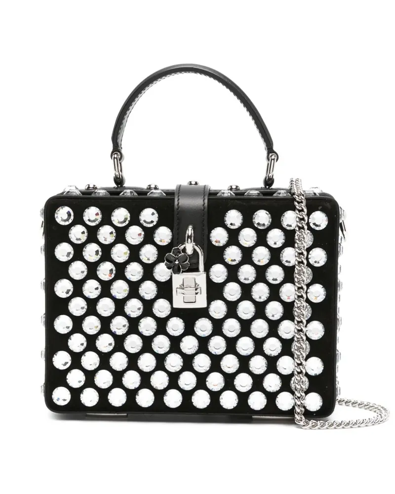 Dolce & Gabbana Handtasche mit Kristallen - Schwarz Schwarz