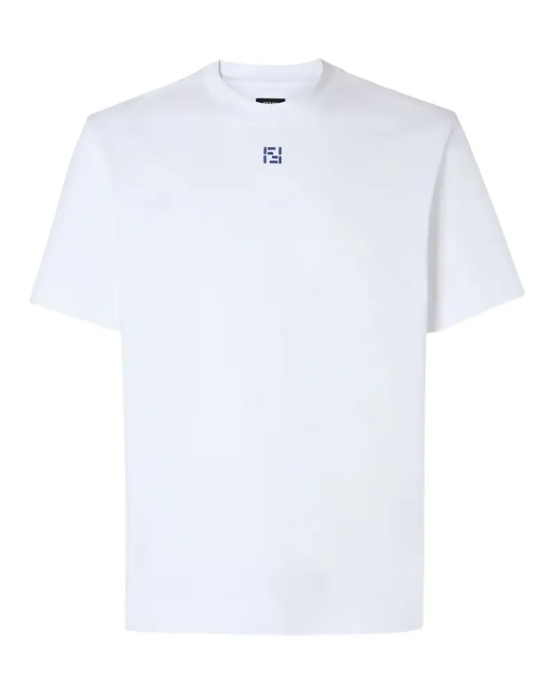 Fendi T-Shirt mit Stickerei - Weiß Weiß