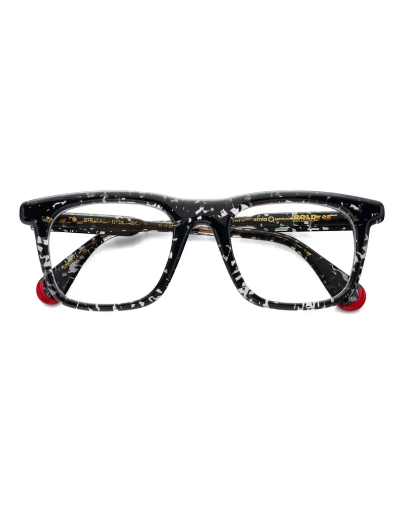 Etnia Barcelona Brutal No.34 Brille mit rechteckigem Gestell - Schwarz Schwarz