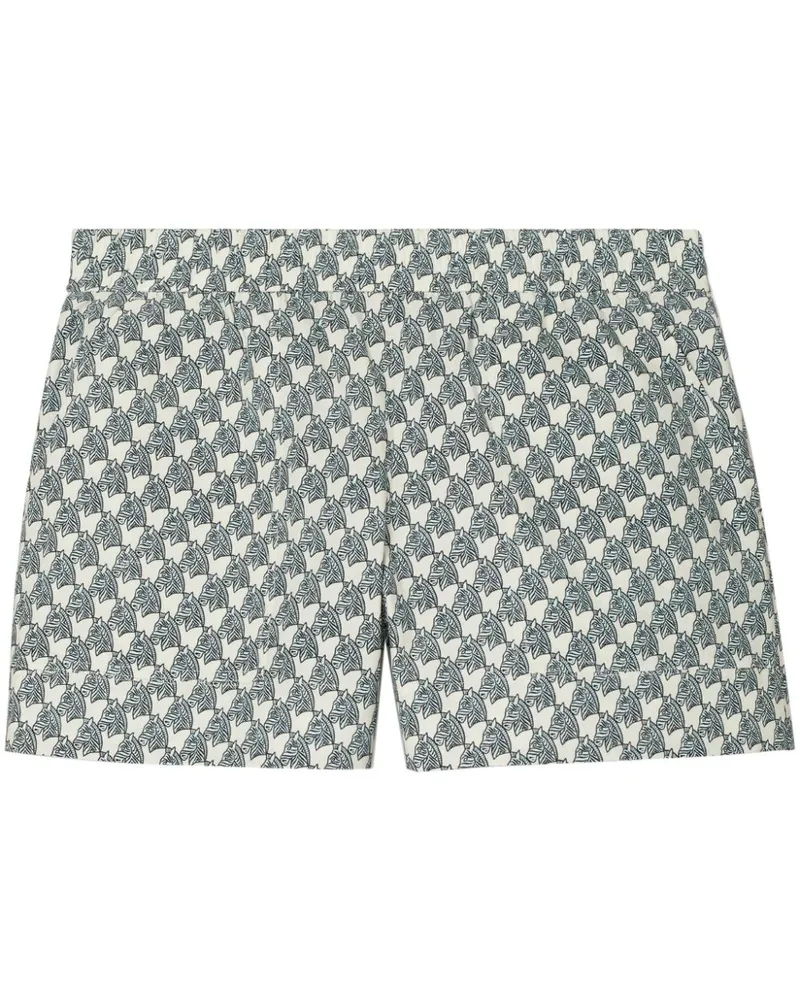 Tory Burch Popeline-Shorts mit Zebra-Print - Blau Blau