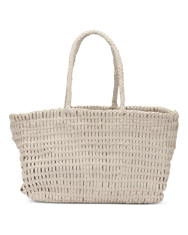 Dragon Diffusion Terrafino woven leather tote bag - Nude Nude