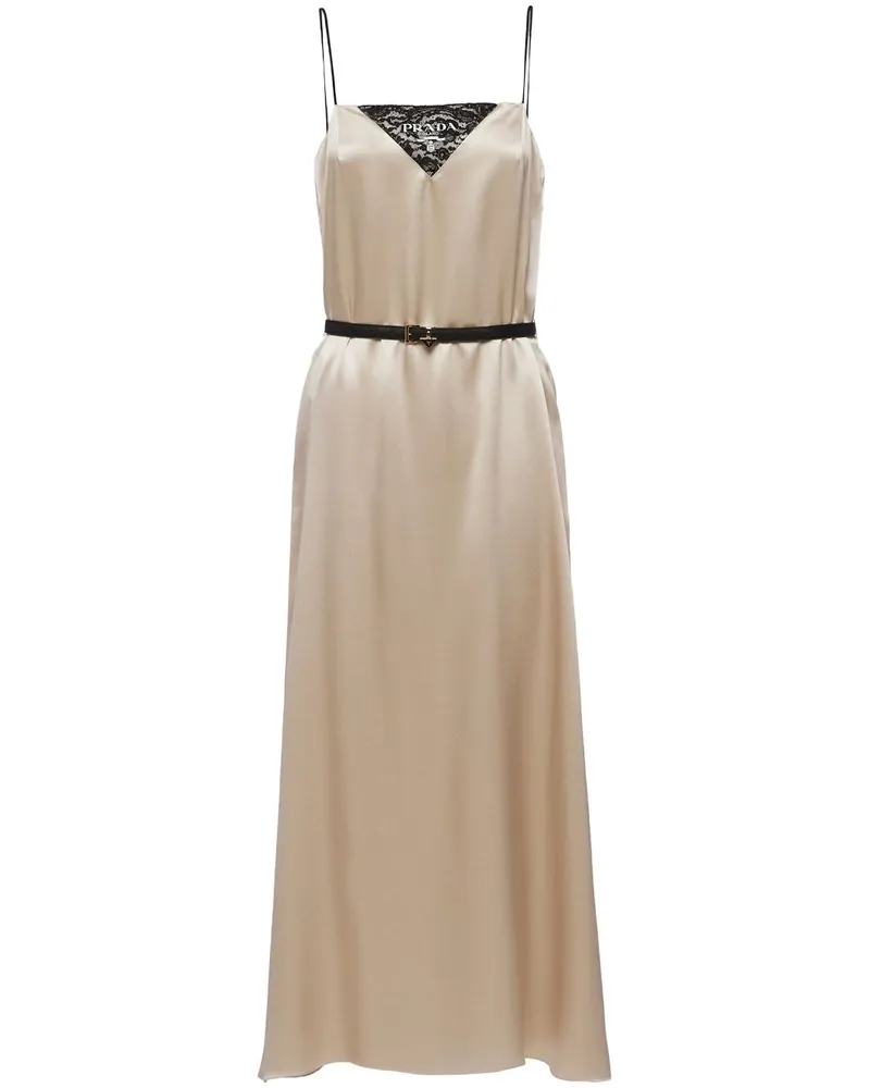 Prada Kleid aus Satin - Nude Nude