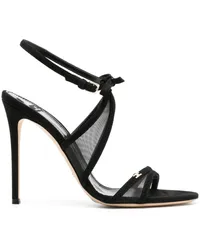 Elisabetta Franchi Wildleder-Sandalen Schwarz