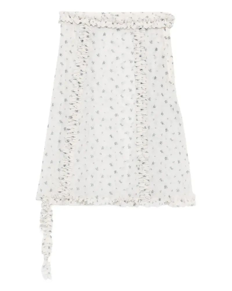 Rokh floral-print skirt - Weiß Weiß