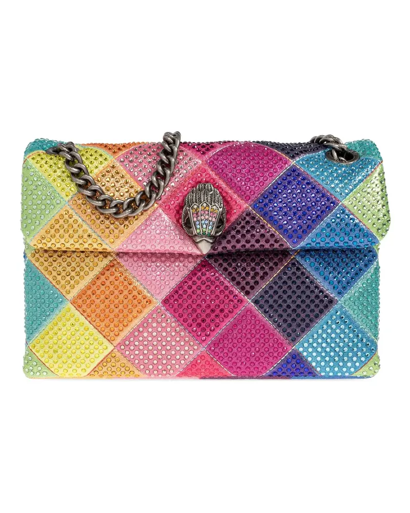 Kurt Geiger medium Kensington crystal-embellished shoulder bag - Rosa Rosa