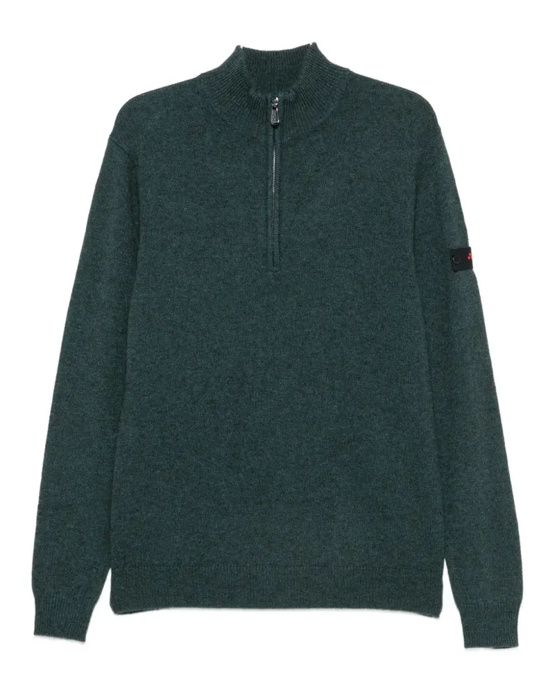 Peuterey Sweatshirtjacke mit Logo-Patch - Grün Grün