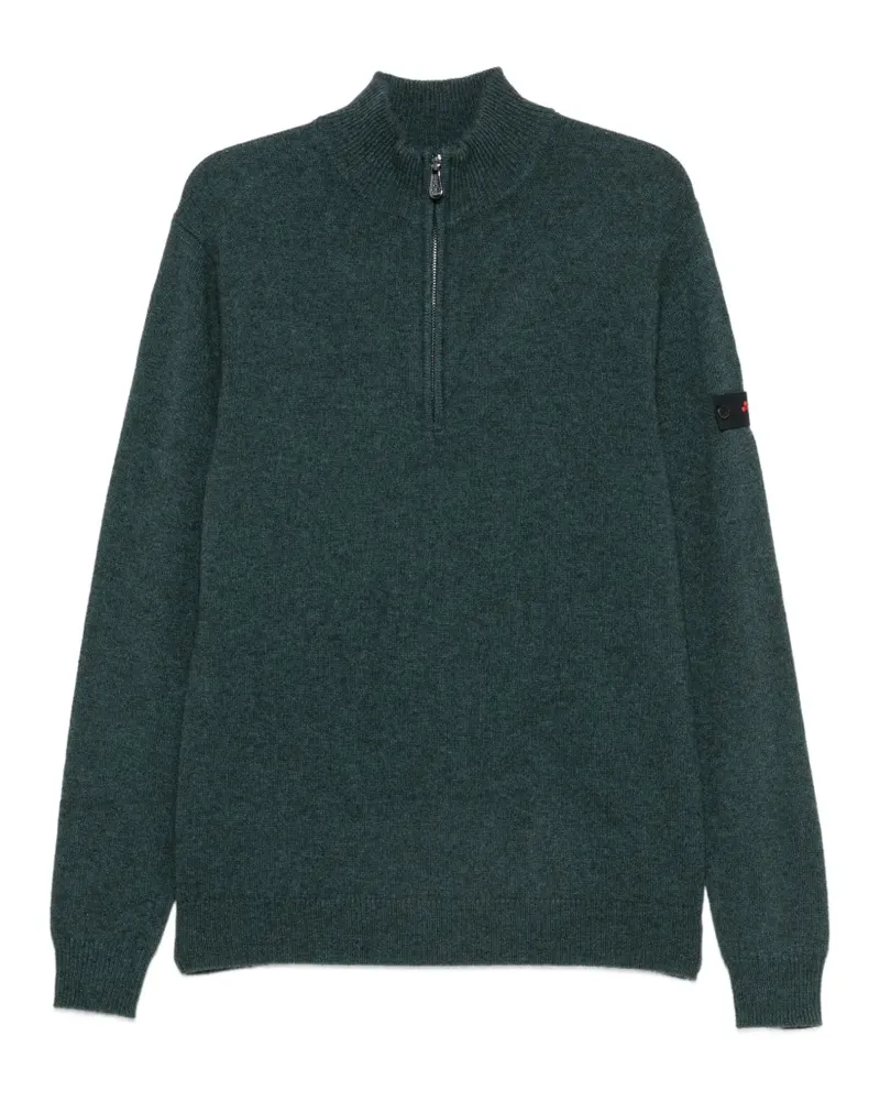 Peuterey Sweatshirtjacke mit Logo-Patch - Grün Grün