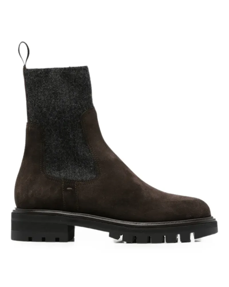 Henderson Ella suede panelled boots - Braun Braun