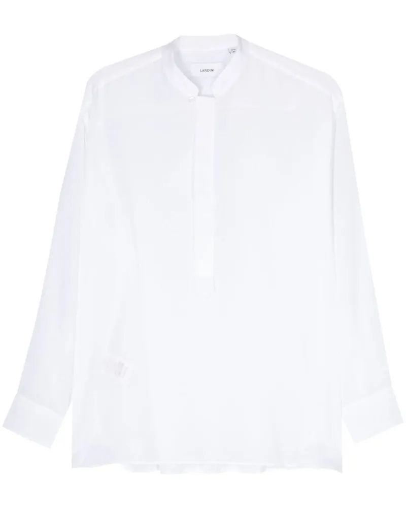LARDINI Semi-transparentes Hemd - Weiß Weiß