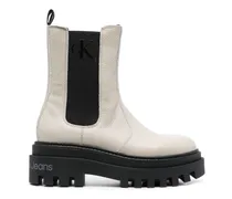 Chelsea-Boots mit Plateau - Nude