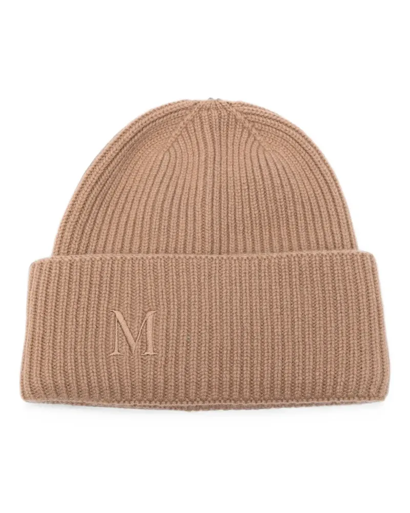 Max Mara Gerippte Beanie aus Kaschmir - Camel - Braun Braun