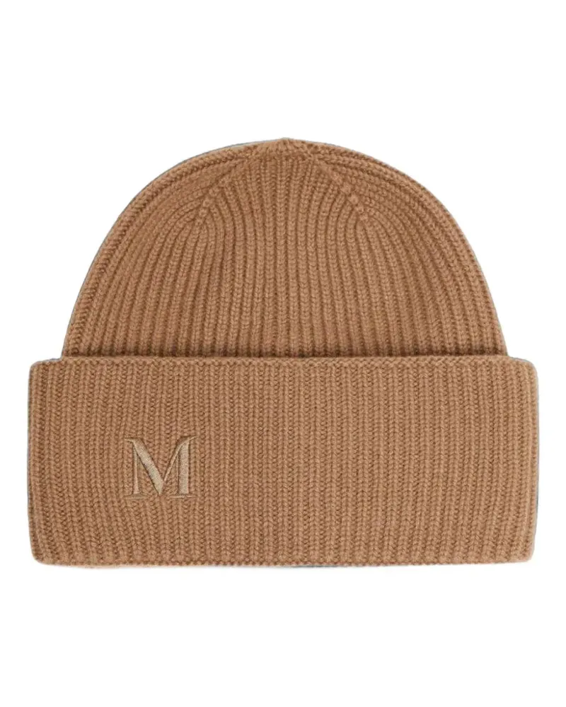 Max Mara Gerippte Beanie aus Kaschmir - Nude Nude