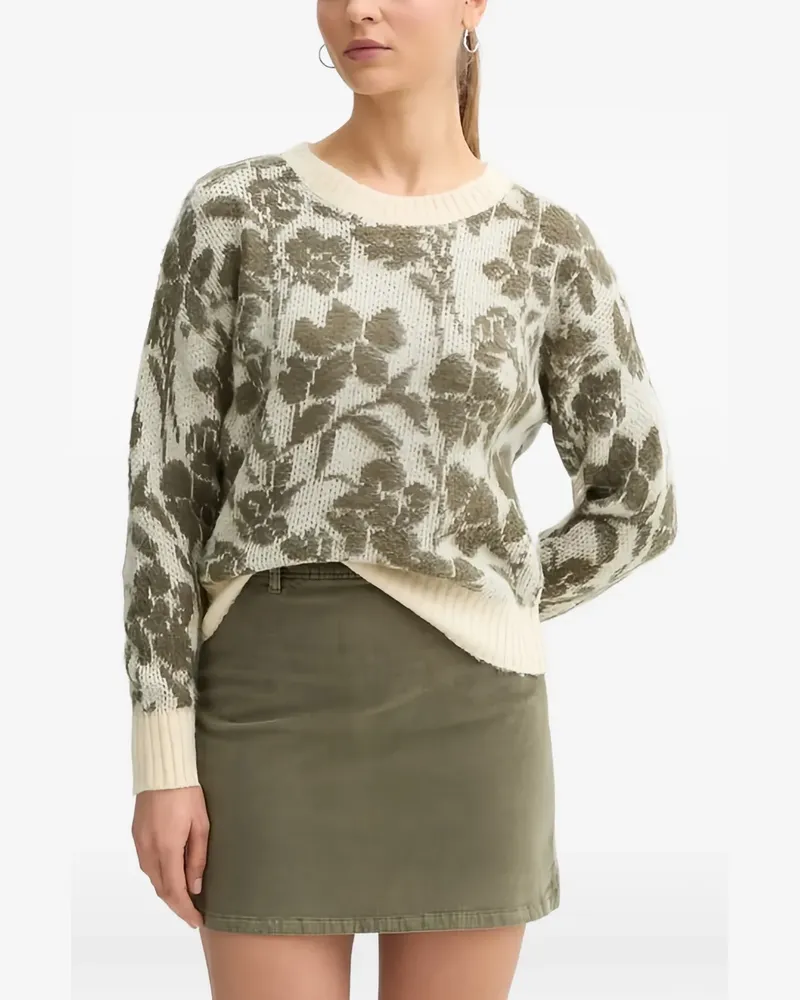 Benetton floral-pattern sweater - Nude Nude