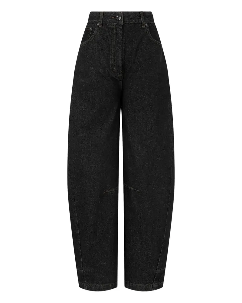 STUDIO TOMBOY Verstellbare Tapered-Jeans - Schwarz Schwarz