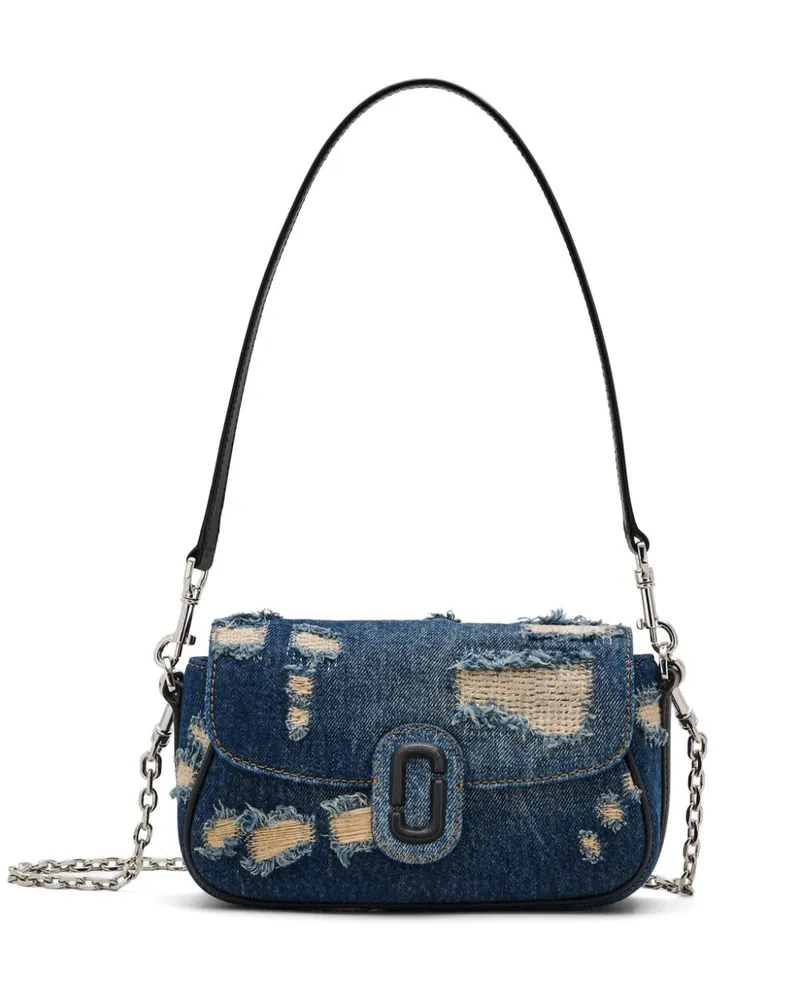 Marc Jacobs The Denim Clover Rip and Repair Schultertasche - Blau Blau