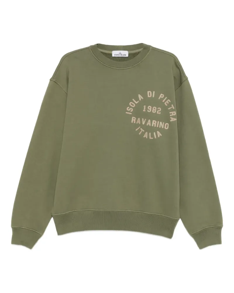 Stone Island Sweatshirt mit Textstickerei - Grün Grün