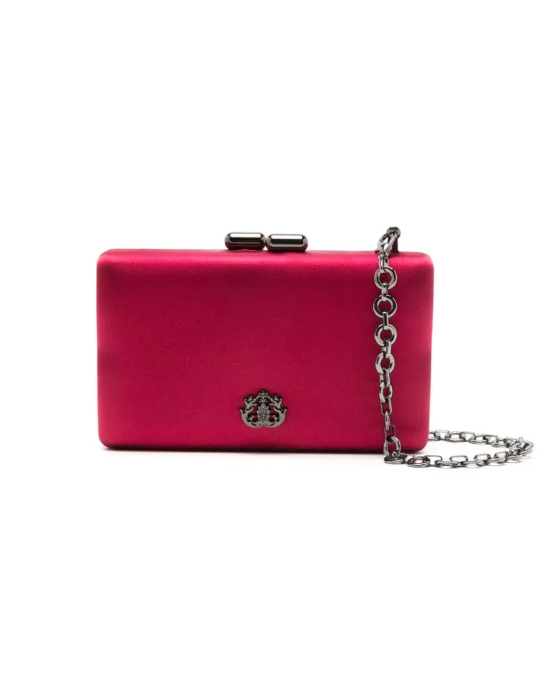 ISLA Eva Clutch mit Logo-Schild - Rot Rot