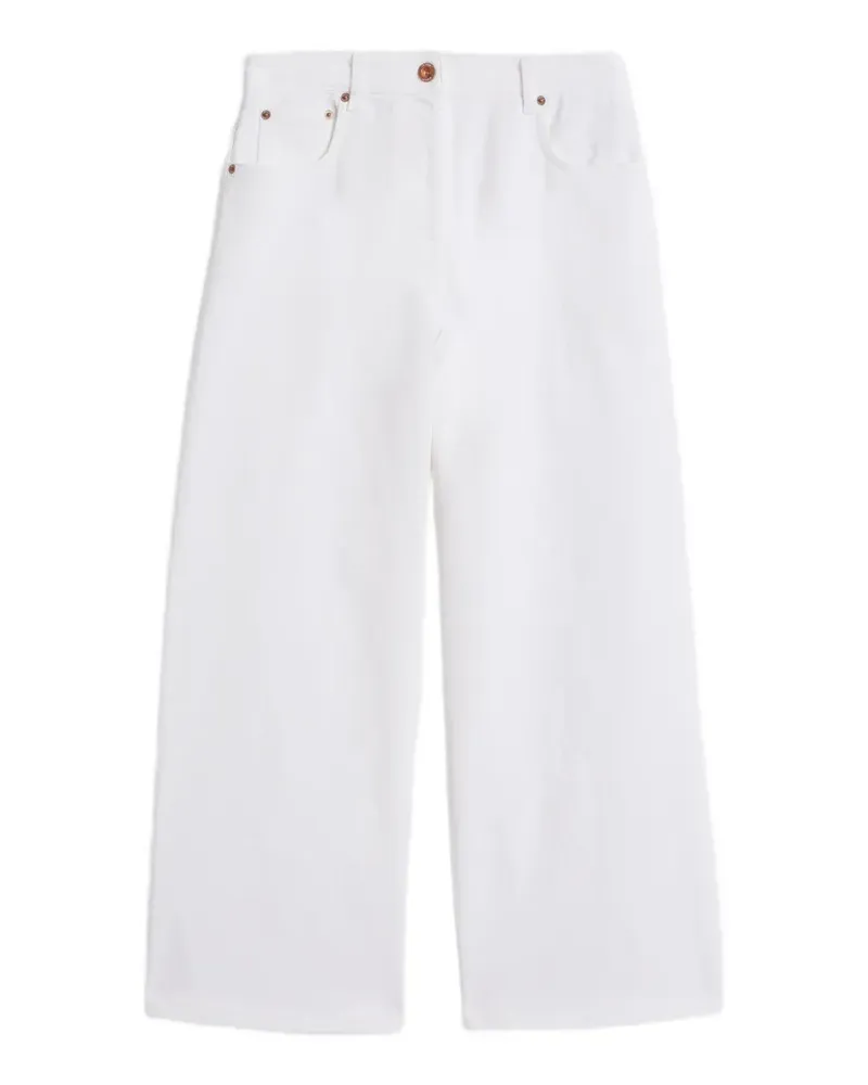 ASPESI button cropped jeans - Weiß Weiß