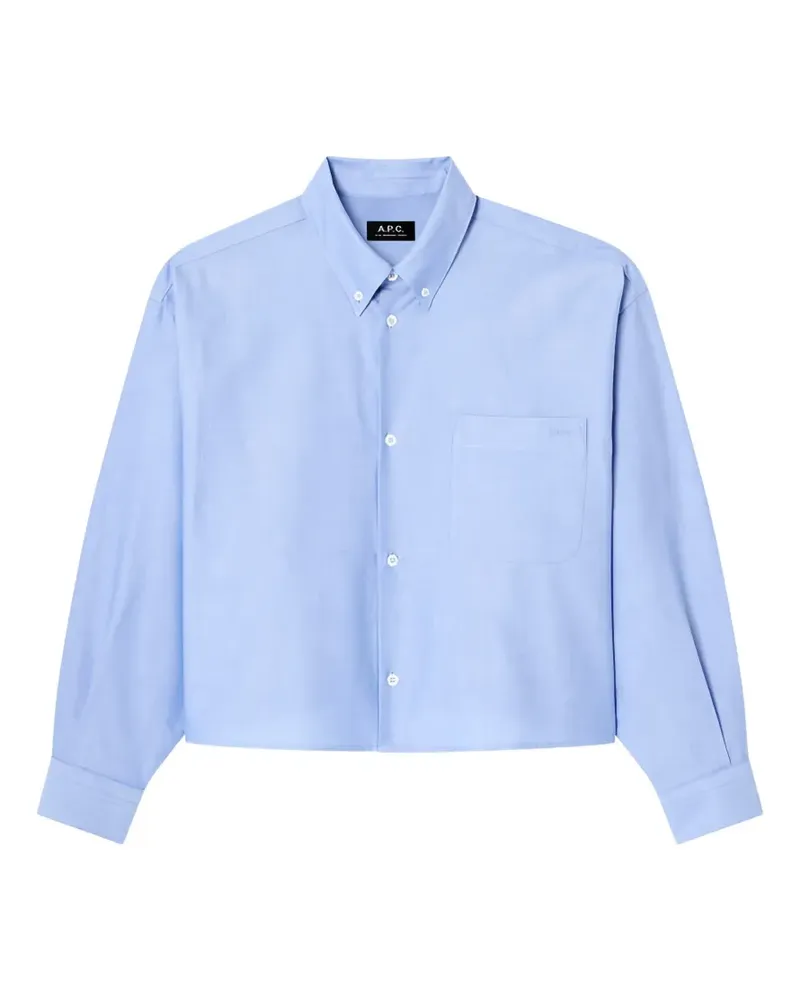 A.P.C. Geknöpftes Cropped-Hemd - Blau Blau