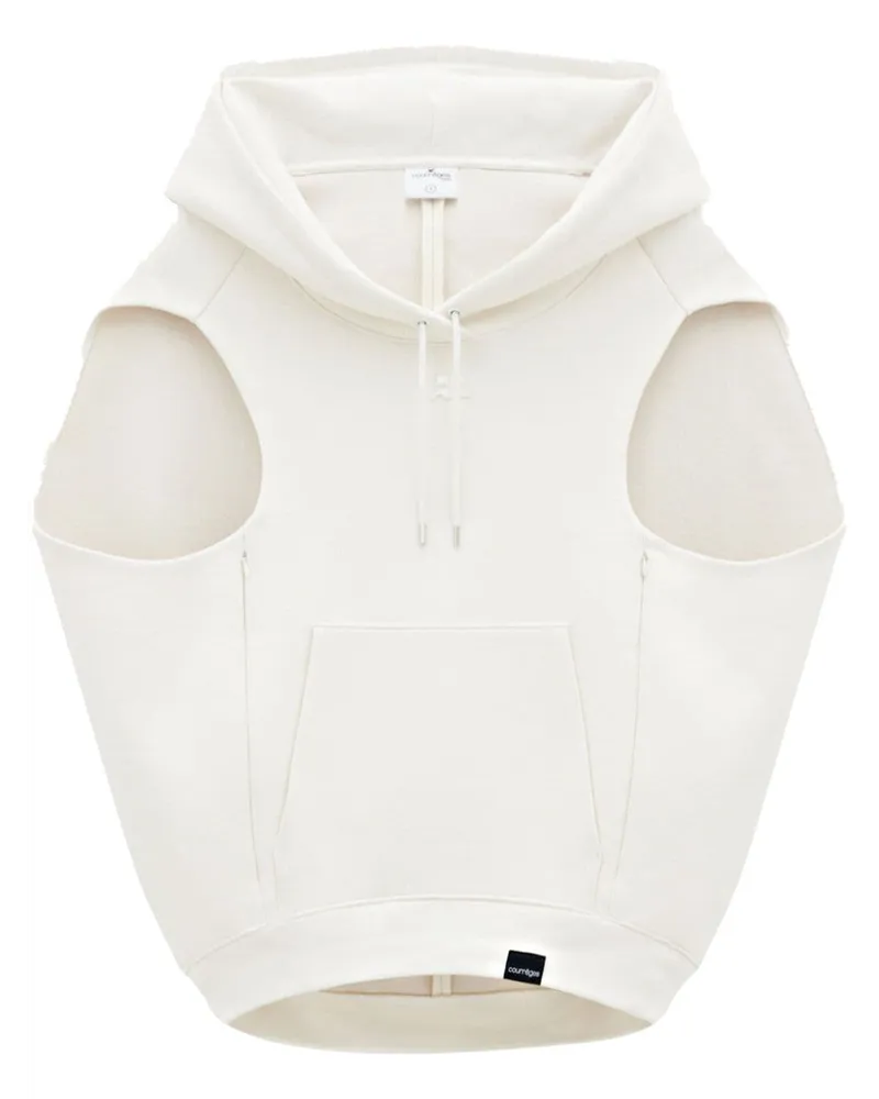 Courrèges Space Hoodie aus Fleece - Weiß Weiß