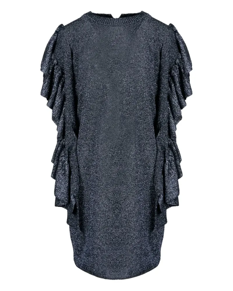 Circus Hotel Glitter-Kleid mit Rüschenärmeln - Grau Grau