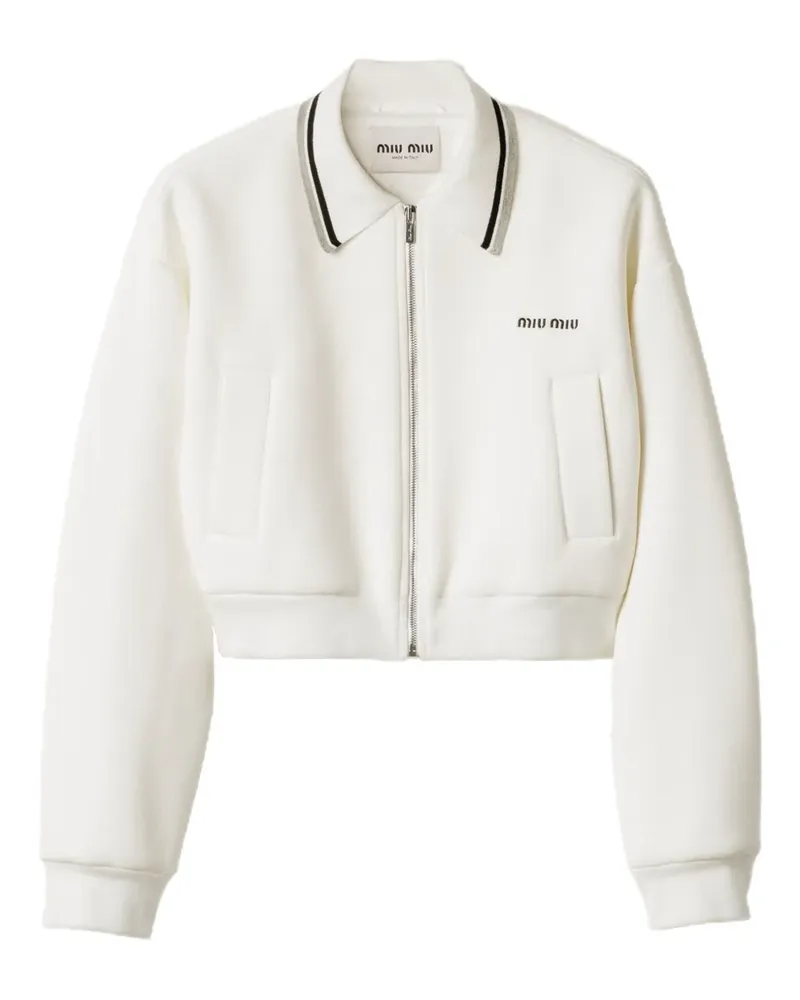 Miu Miu Klassische Jacke - Weiß Weiß