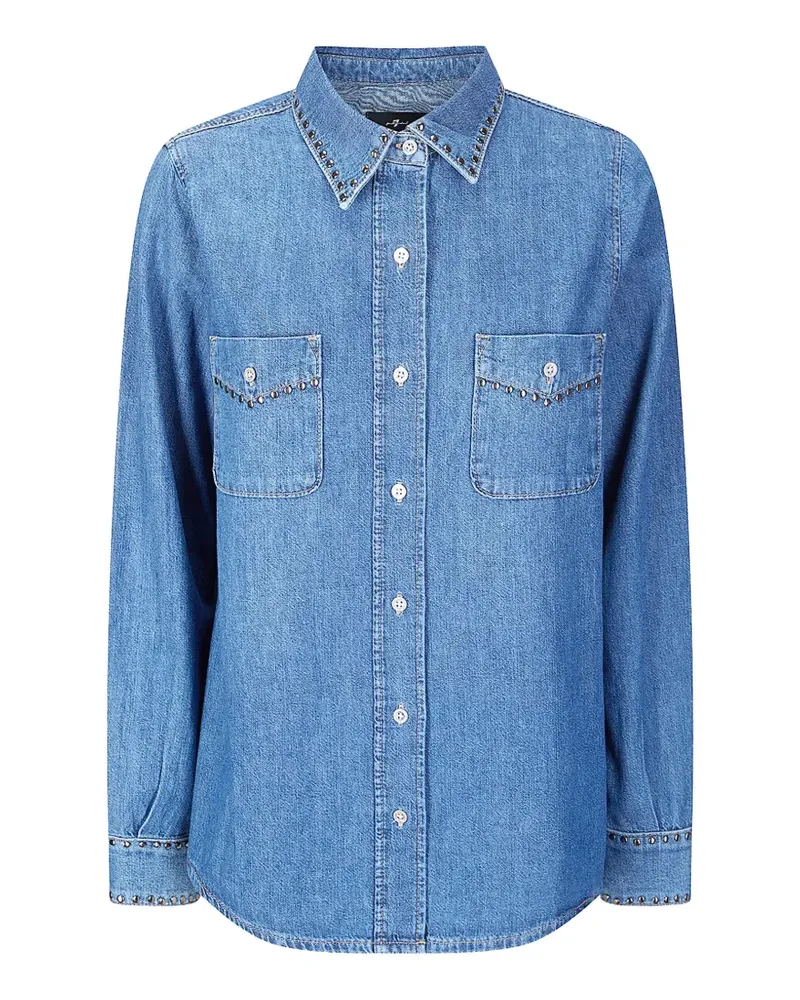 7 for all mankind studded shirt - Blau Blau