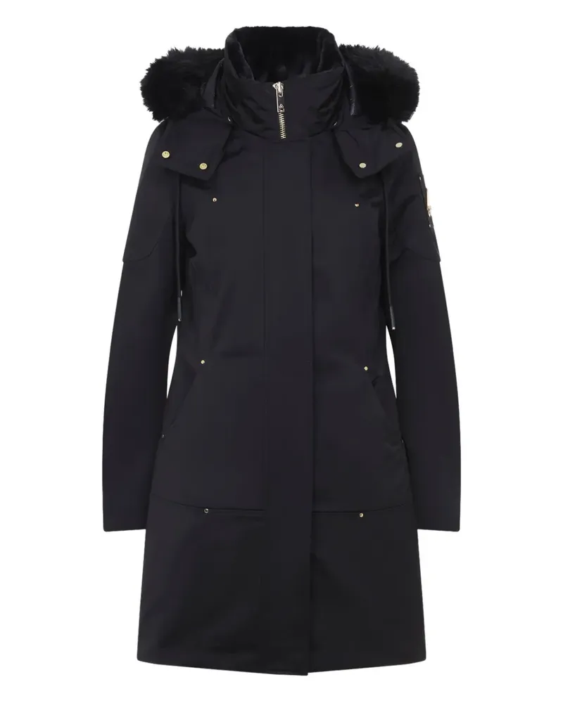 Moose Knuckles fur-trimmed hooded coat - Schwarz Schwarz