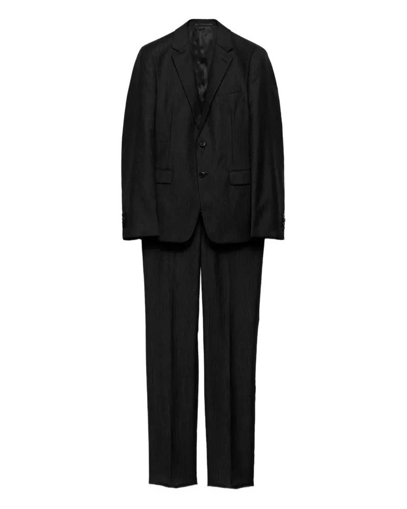 Prada Anzug mit fallendem Revers - Schwarz Schwarz